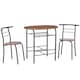 image 1 of HOMCOM 3-Piece Bar Table Set 2 Stools Industrial Dining Room W/ Storage Shelf