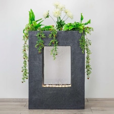 Milano Rain Water Feature Planter with Lights H77cm
