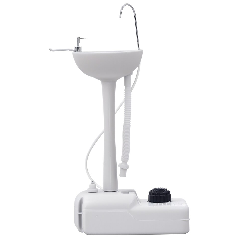 image 1 of Outsunny Portable Camping Sink with Towel Holder & Soap Dispenser Hand Wash