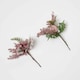 image 1 of Homescapes Pink Glitter Berry and Apples Christmas Decorations, Set of 2