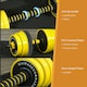 image 4 of HOMCOM 30KG Barbell & Dumbbell Set Fitness Exercise Home Gym Plate Bar Clamp Rod
