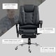 image 8 of Vinsetto Office Chair with 6 Point Massage and Back Heat, PU Desk Chair with Footrest Adjustable Height and Swivel Wheels, Back Reclining, Black