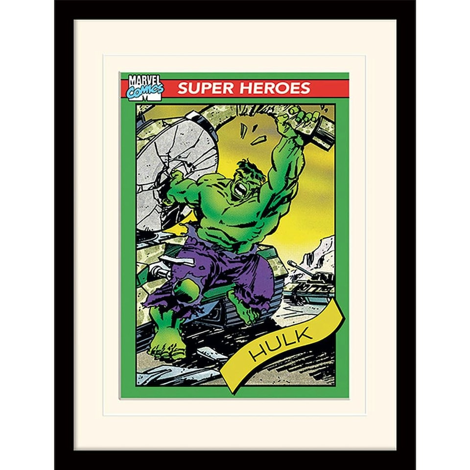 Marvel Comics (The Incredible Hulk Trading Card) Framed 30x40cm Print with Mount 