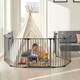 image 10 of Safetots Premium Multi Panel Room Divider, up to 154cm Wide, Grey, 70cm Tall, Flexible Barrier with Door for Baby and Toddler | Grey