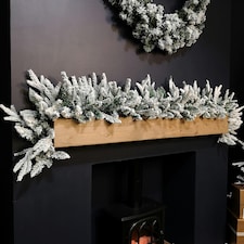 1.8m Snow Flocked Lapland Christmas Garland with 150 Tips