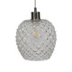 image 7 of Set of 2 Baine - Clear Textured Glass with Satin Nickel Pendant Fittings | Clear | Clear | 2