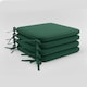 image 1 of Foam Seat Pad with Ties Pack of 4 Comfortable Chair Cushion for Dining, Kitchen Garden Seating | Green