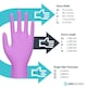 image 4 of Unigloves Violet Pearl Box of 100 Nitrile Gloves