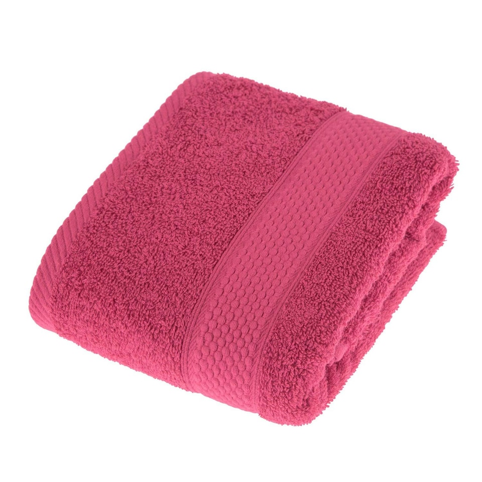 image 1 of Homescapes Turkish Cotton Hand Towel Set of 6 - Raspberry Pink