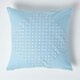 image 1 of Homescapes Cotton Plain Blue and Polka Dots Cushion Cover - 60 x 60 cm | Blue | Blue | 60 x 60 cm