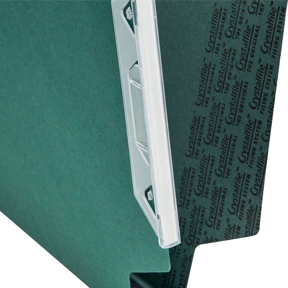 image 1 of Rexel Crystalfile Classic 30mm Lateral File Green (Pack of 25) 3000109