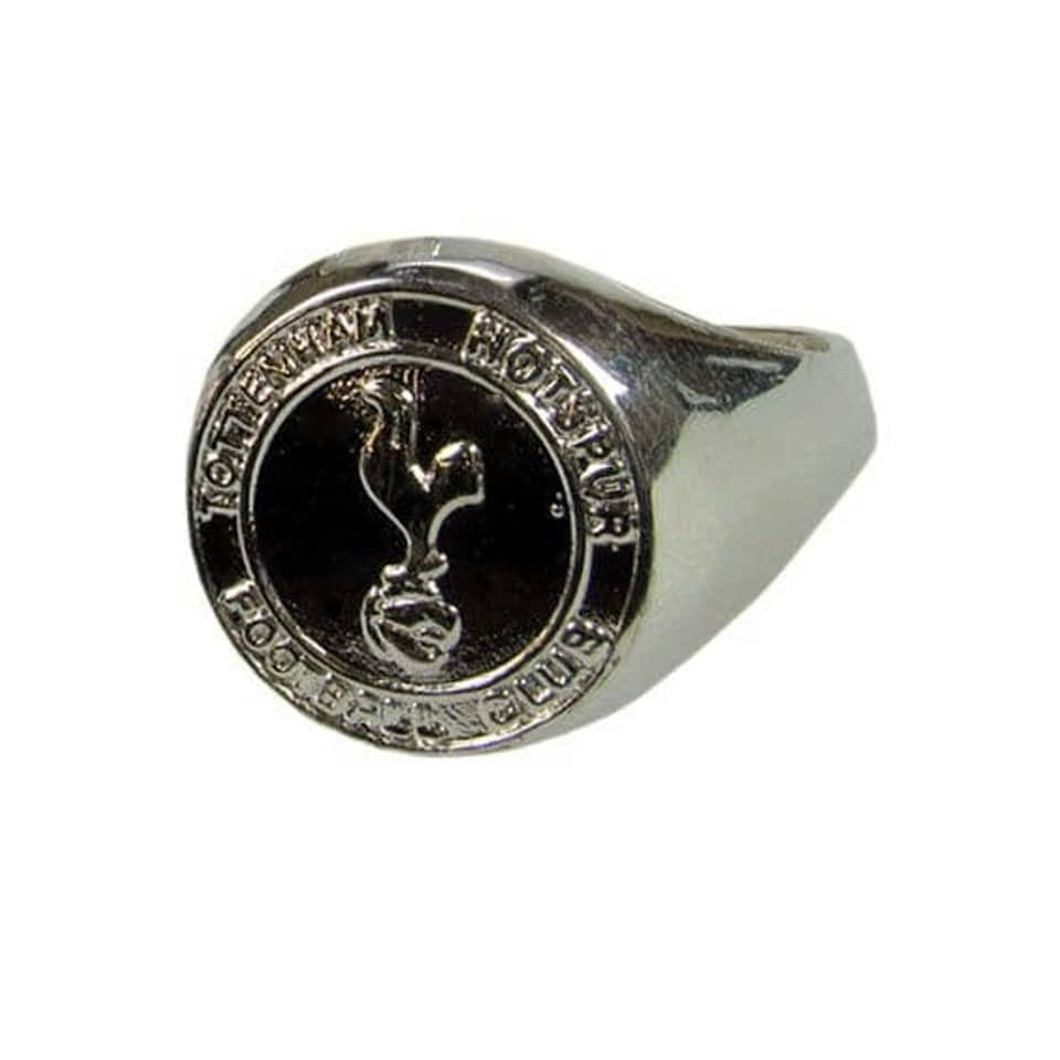 image 1 of Tottenham Hotspur FC Silver Plated Crest Ring - Silver - Medium