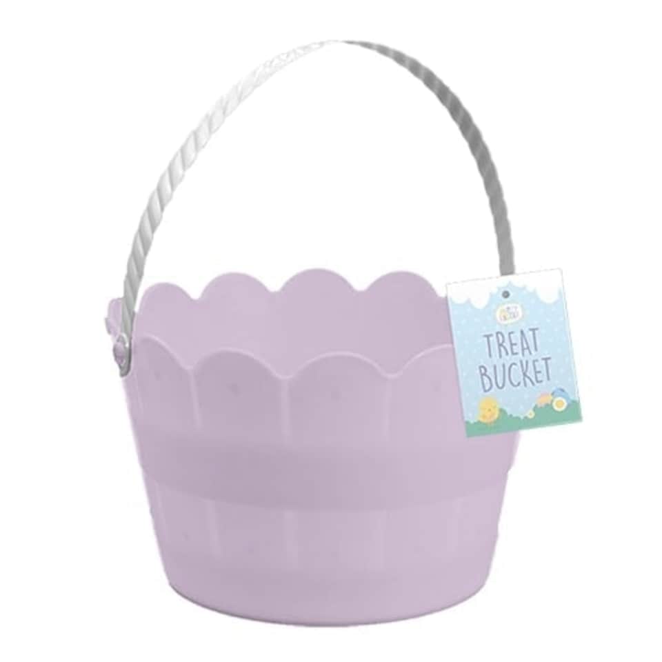 Lavender Easter Plastic Bucket 20cm