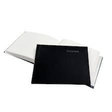 100 Pages Black Autograph Book - School Leavers Signature, End of Term Memory Book | Black | Black