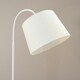 image 2 of ValueLights Crowther Light Wood Side Table Shelved Tripod Floor Lamp with Fabric Shade & Bulb