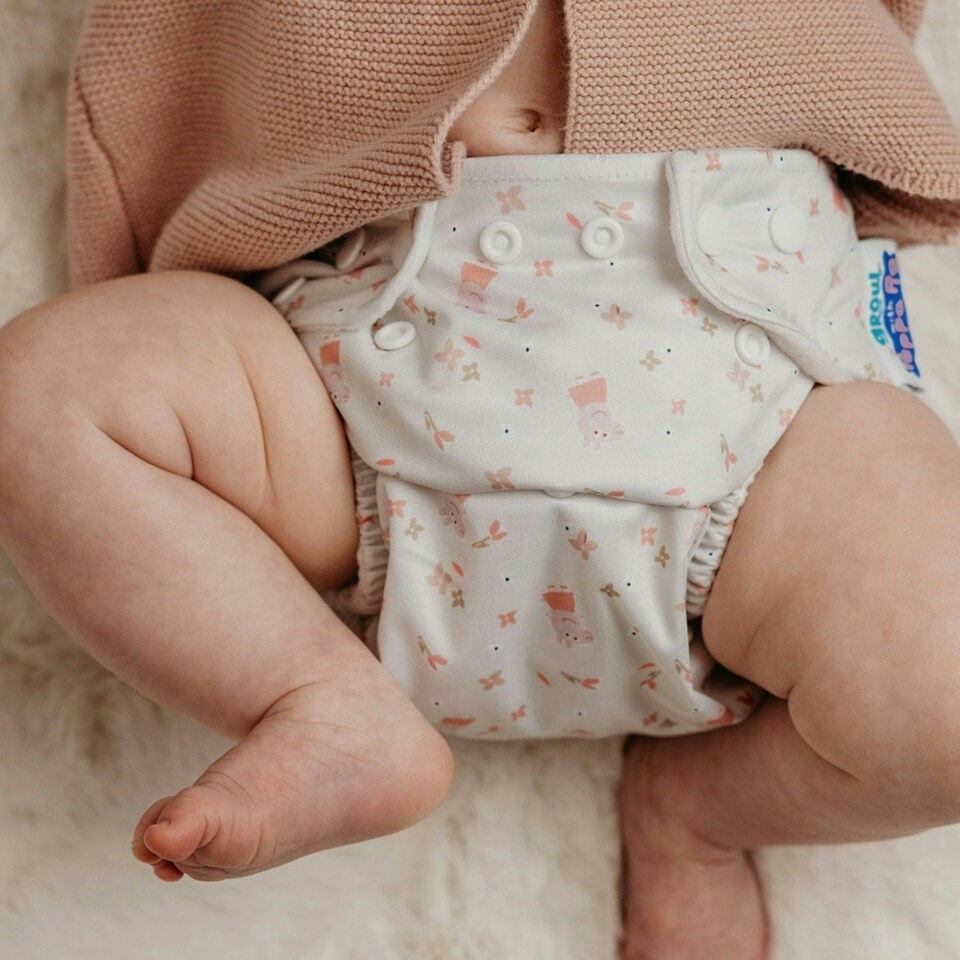 image 1 of Peppa Pig One Size All-In-One Reusable Cloth Nappy - Peppa Floral