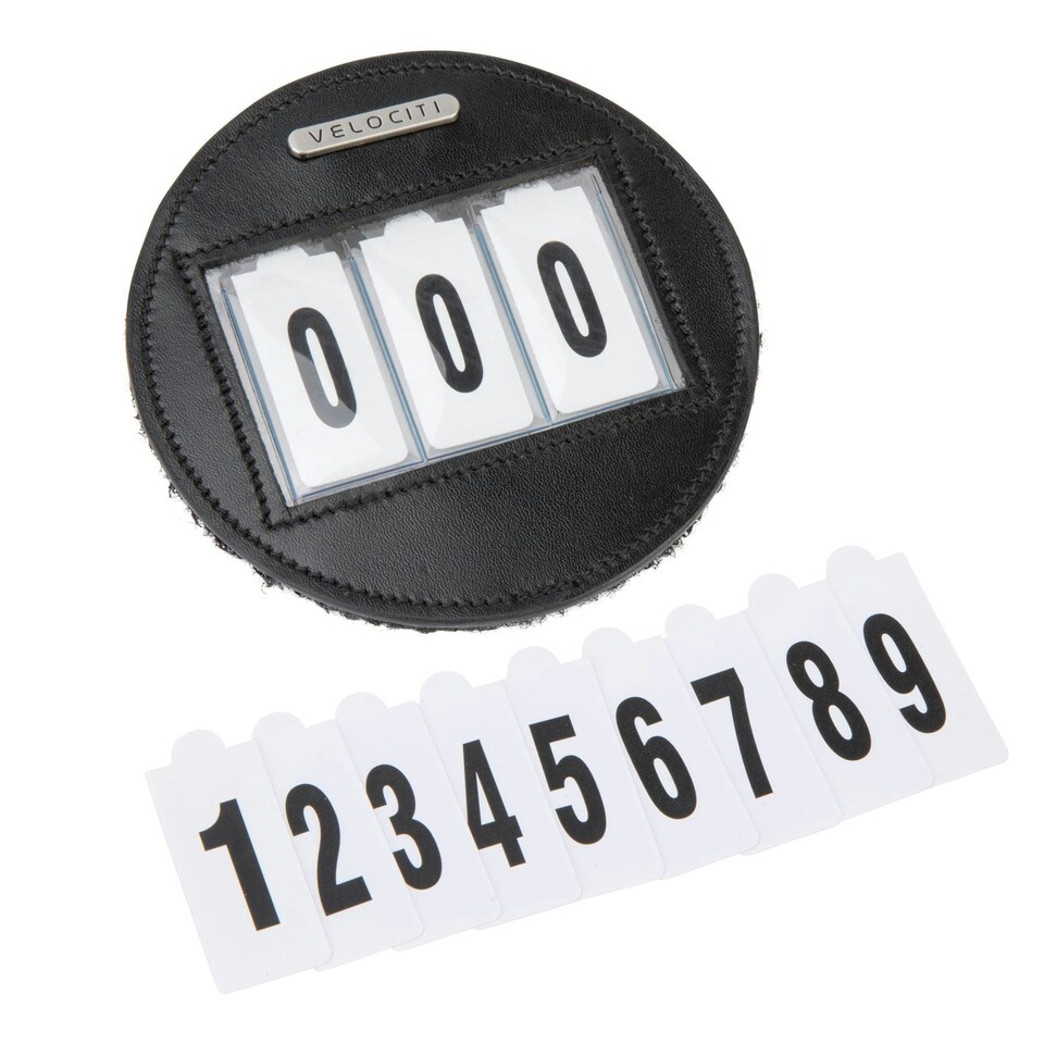 image 1 of Velociti Round Number Holder Black | Size: One Size
Colour: Black