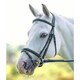 image 2 of Velociti Raised Flash Leather Horse Bridle - Black - Pony