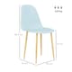 image 7 of HOMCOM Dining Chairs Set of 4 w/ Curved Back, Steel Legs 