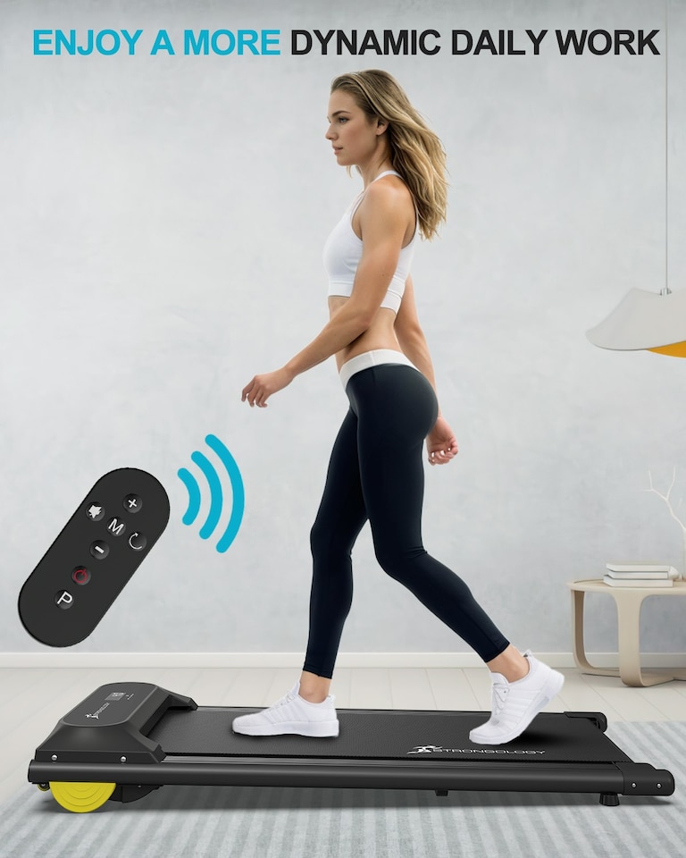 image 1 of Strongology EVOLUTION  Home & Office Quiet 2.0HP Adjustable Speed 1-6km/h Slimline LED Display Treadmill