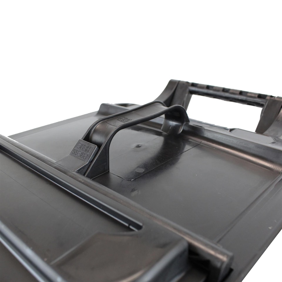 image 1 of Kerbside Compost Caddy with Locking Lid - Black - for Food Waste Recycling (23 Litre) - Plastic Bin with Composting Guide
