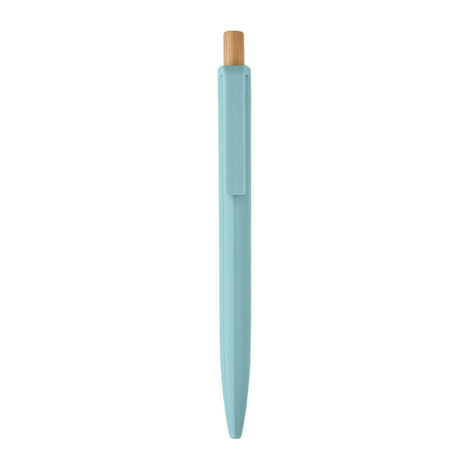 image 1 of MidOcean Penu Bamboo Details Ballpoint Pen - Baby Blue - 1.1cm x 13.4cm x 1.5cm