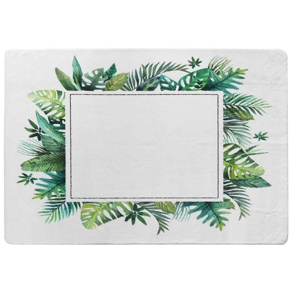 image 1 of Square Botanical Border (Rug) Multi | Small: 60x110cm