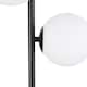 image 4 of Black Floor Lamp with Opal Globe Shades | Black | Small | 1