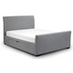 image 4 of Light Grey Fabric Bed Frame - Double 4'6" (135cm)