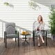 image 2 of Outsunny 3-Piece Recliner Garden Chairs and Tempered Glass Table Set, Grey 