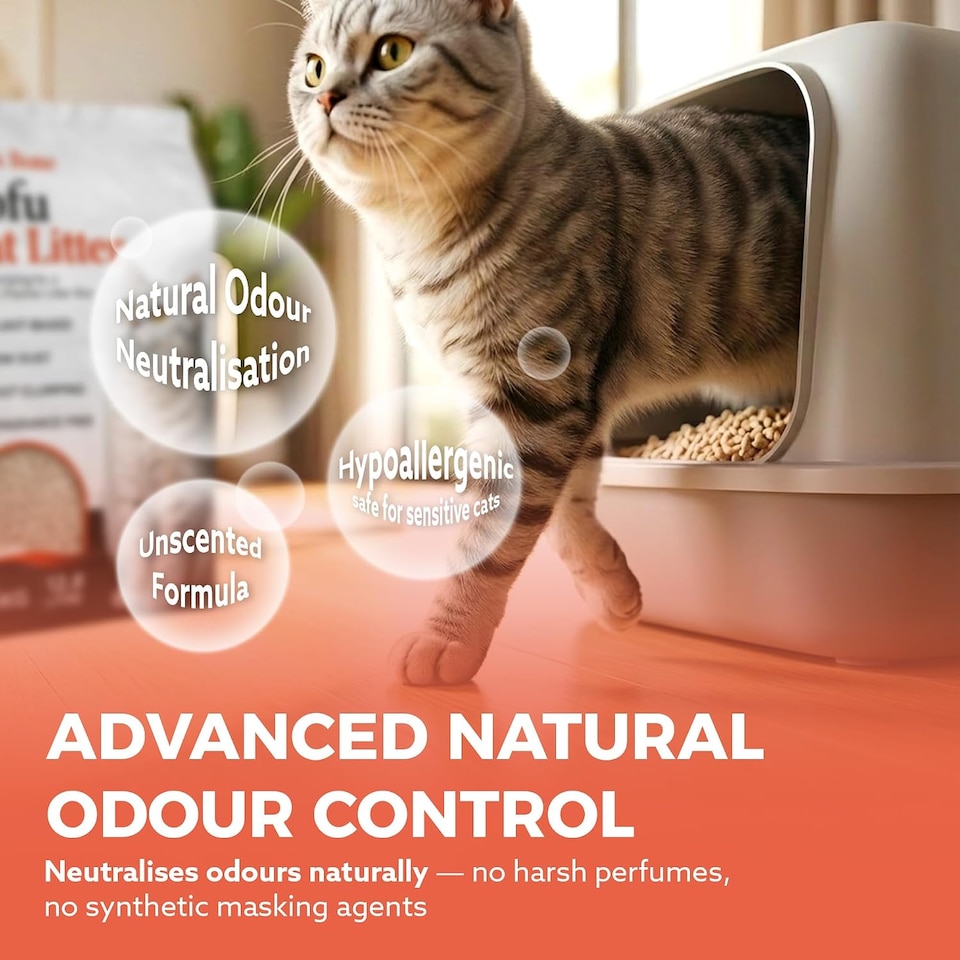 image 1 of Fur & Bone Tofu Cat Litter 4.5kg Flushable Clumping Litter