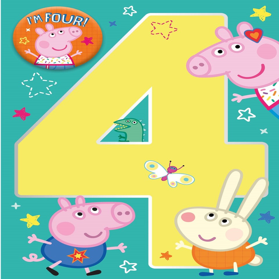 image 1 of Peppa Pig Age 4 Birthday Card