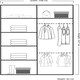image 3 of Modern Geometric Mirror Sliding Wardrobe 120cm | White/Black/Grey 2-Door Bedroom Cabinet Black | Black120cm