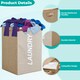 image 3 of 57L Collapsible Laundry Basket with Lid Portable Clothes Hamper