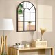 image 6 of HOMCOM Modern Arched Wall Mirror, 91  60 cm Window Mirrors for Living Room, Bedroom, Black