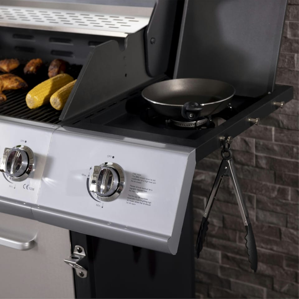 image 1 of Charles Bentley 7 Burner (6+side) Premium Gas BBQ - Stainless Steel