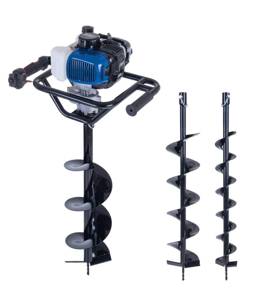 image 1 of Scheppach EB2000 petrol earth auger, 52cc engine, 1.9hp, 370rpm, 100mm 150mm 200mm auger bits