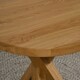 image 7 of Oregon Round Oak Dining Table with 4 Stanford Oak Chairs Brown
