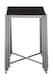 image 3 of Art Deco Black Granite Side Table,Silver Finished Bedside Table,Round Table By Couch,Decorative Table | Black