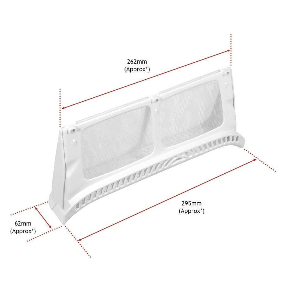 image 1 of SPARES2GO Filter for Hotpoint Indesit Ariston Whirlpool Tumble Dryer Fluff Cage Lint Screen
