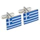image 1 of Flag of Greece Cufflinks - Onyx Art CK165