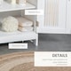 image 5 of kleankin Modern Bathroom Cabinet, Freestanding Floor Cabinet with Storage, White White