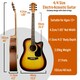 image 7 of MX by 3rd Avenue Cutaway Electro Acoustic Guitar Pack Brown
