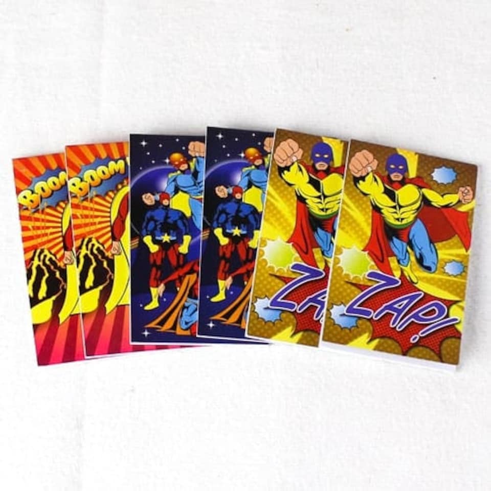 Assorted Super Hero Mini Notebooks - Pack of 6