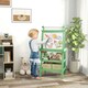 image 2 of AIYAPLAY Art Easel for Kids with Paper Roll, 3 in 1 Kids Easel Double-Sided Magnetic Whiteboard and Chalkboard with Storage Baskets, for Children 3-6 Years Green