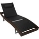image 1 of Sun Lounger Weatherproof And UV-resistant 6 step Adjustable Backrest Poly Rattan | Brown | mixed brown | 1