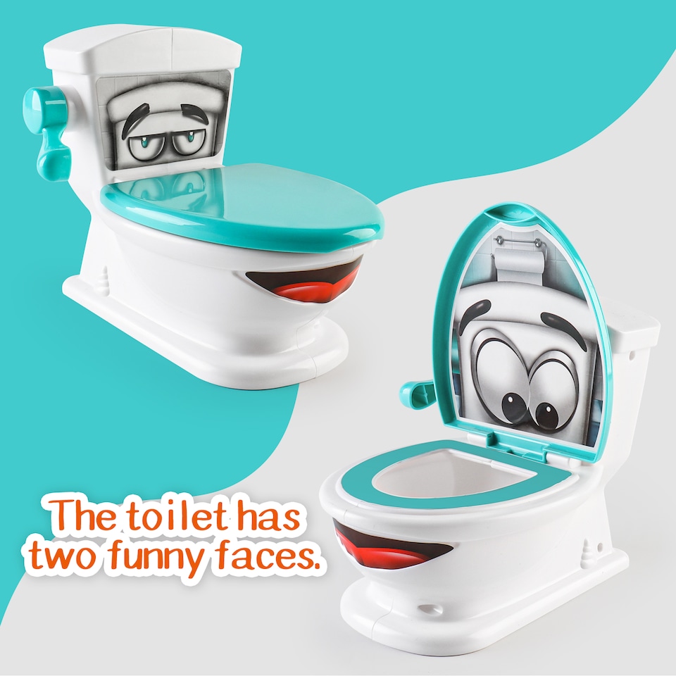 image 1 of Toilet Game with Launchers and Figures for Kids