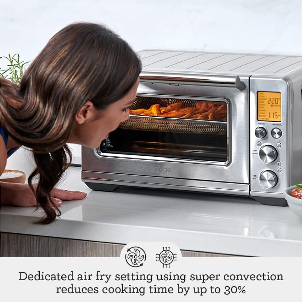 image 1 of Sage The Smart Oven Air Fryer, Toasts, Grills, Bakes, Roasts, Airfries, Reheats and Slow Cooks, Brushed Stainless Steel
