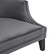 image 5 of Interiors by Premier Grey Velvet Studded Chair, Easy to Clean Leather Armchair, Body Supportive Accent Chair
