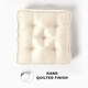 image 4 of Homescapes Cream Faux Suede Armchair Booster Cushion Cream